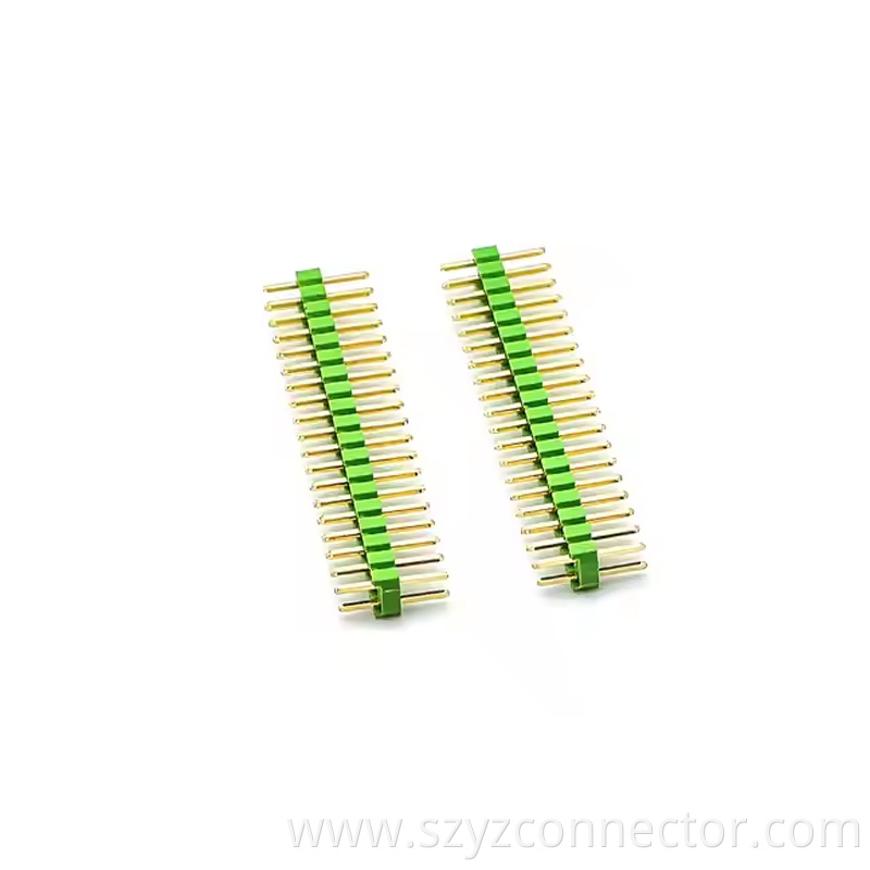2.0mm Pitch Pin Header Dual Row Straight SQ0.5mm H2.0mm 21P-240P Green (4)